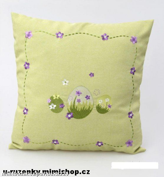 Potah na polštář velikonoční zelenkavý