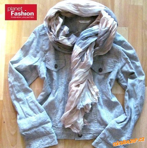 Krásná plátěná bundička + šálka