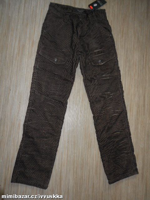 manšestrové kalhoty s flísem