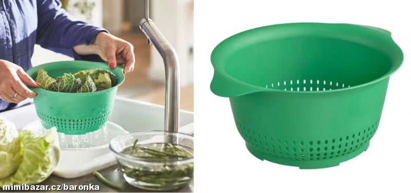 ZELENÝ plastový cedník pro každodenní použití