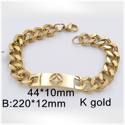 Zlacený náramek z chirurgické oceli SKLADEM