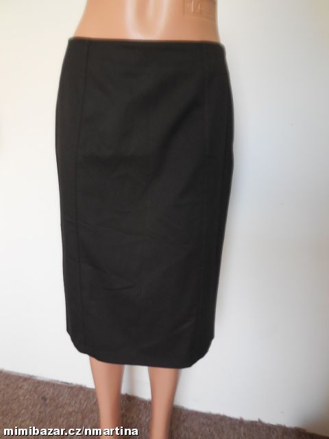 Úzká, tmavě hnědá sukně NEXT, v.38