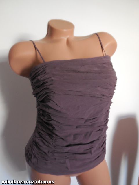 Monsoon luxusní řasený top V. L hedvábí !!!!