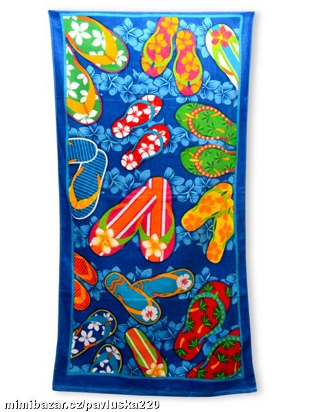 Osuška plážová 75x150 cm Ťapky