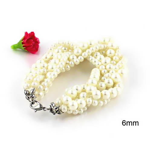 PERLOVÝ NÁRAMEK S KOMPONENTY Z CHIR. OCELI-SKLADEM