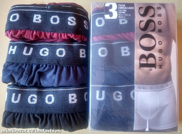 Obrázek k inzerátu: Hugo Boss pánské boxerky vel. M, L - 3 kusy - 599kč