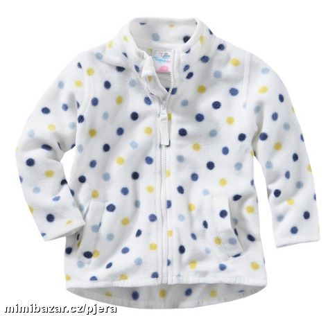 Fleecový kabátek s puntíkama