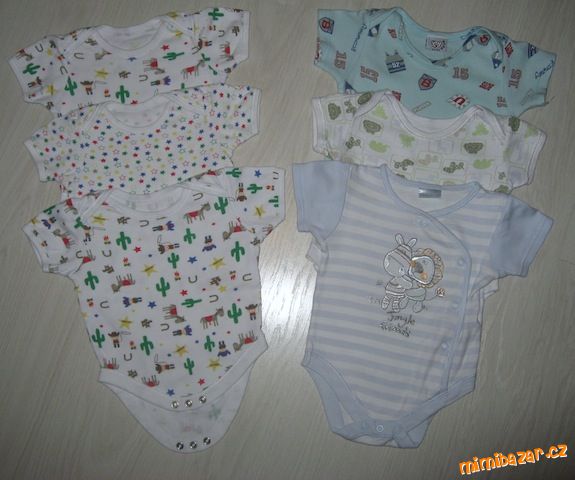 6x body s krátkým rukávem pro malého kovboje