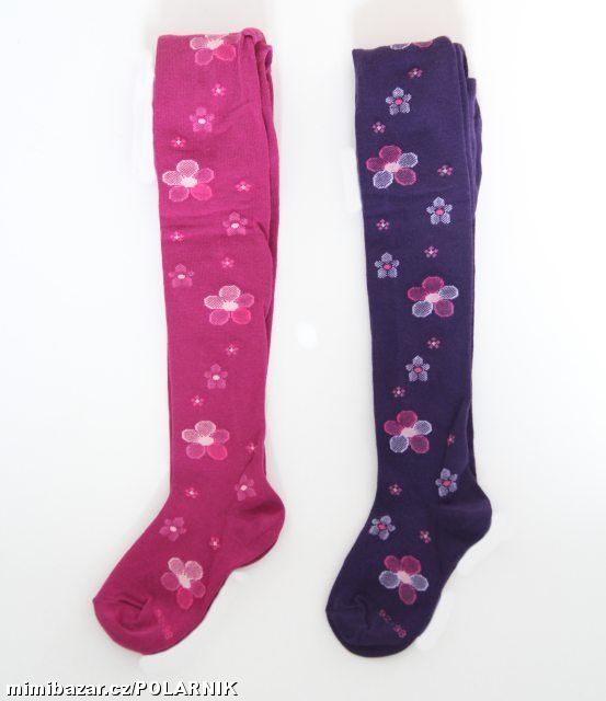 Holčičí punčocháčky s kytičkami