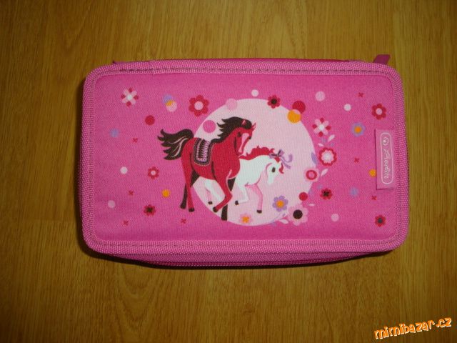 2 patrové pouzdro / penál s motivem koní