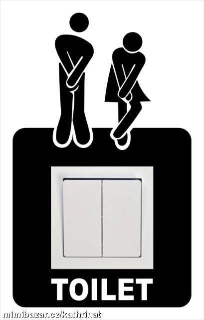 TOILET - Samolepka na vypínač