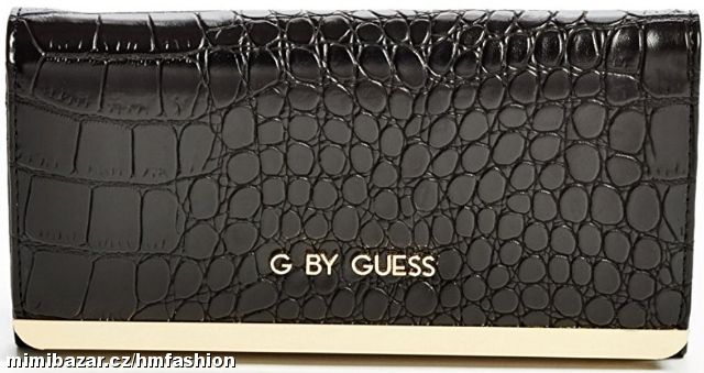 Černá peněženka G by Guess - Nisha Croc-Embossed