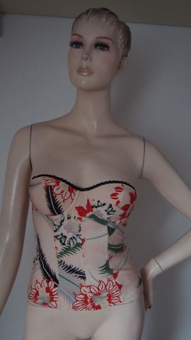 Pružný korzetový top, košilka CK, XS-S, 75A