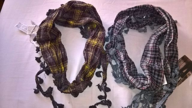 bavlněný šátek šálka s třásněmi