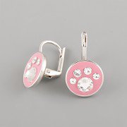 Náušnice PSÍ TLAPKY s kamínky Swarovski® SKLADEM