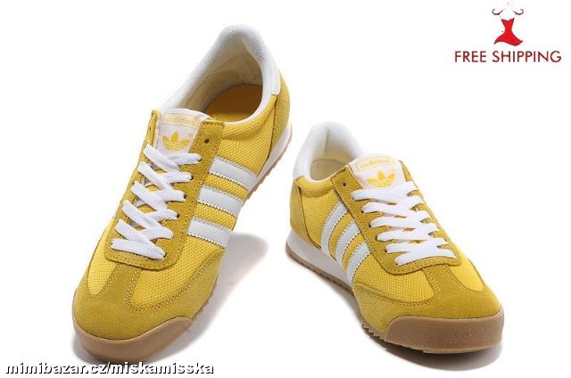 Žluté, zlatobílé ADIDAS dragon + tepláková souprava