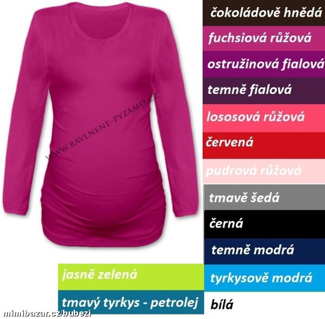 Těhotenské triko dlouhé rukávy DANIELA