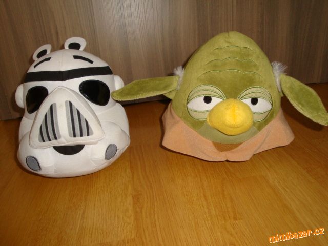 2 plyšáci ANGRY BIRDS ve stylu STAR WARS