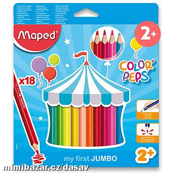 Pastelky Maped Jumbo, silné - 18ks