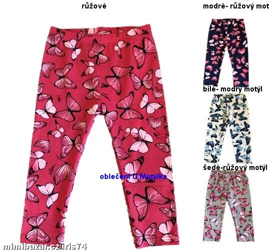 Překrásné motýlkové 3/4 legíny