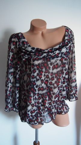 Lakeland šifonová halenka V.46 pružný spodní lem