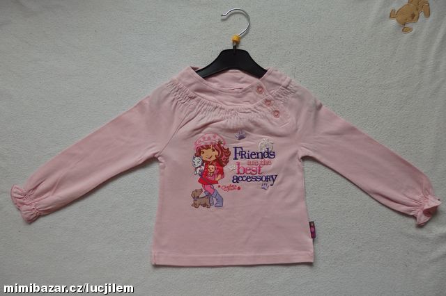 Světle růžové tričko halenka Jahůdka