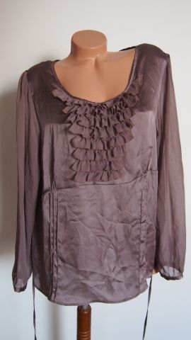 Saténová halenka s volánkem V. 50 4XL