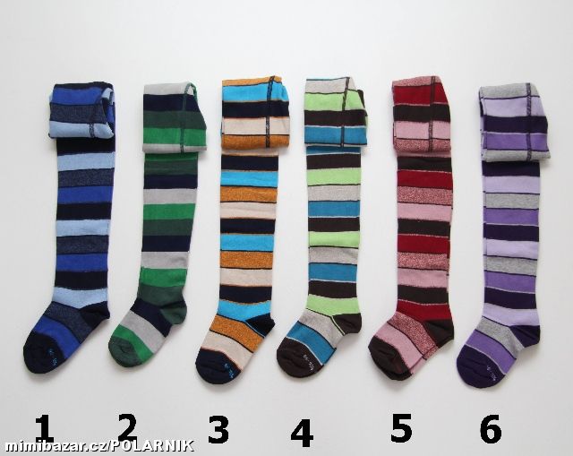 Dětské pruhované punčocháčky