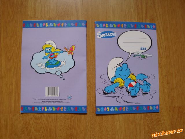 školní sešit A5 524 Šmoulové