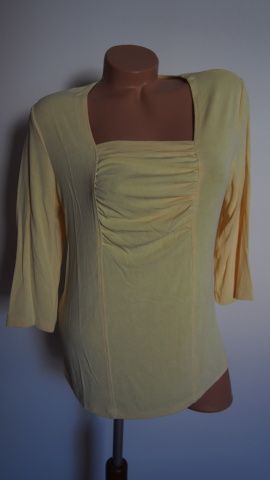 Žluté splývavé triko 3/4 rukáv, KIM&Co. v. L