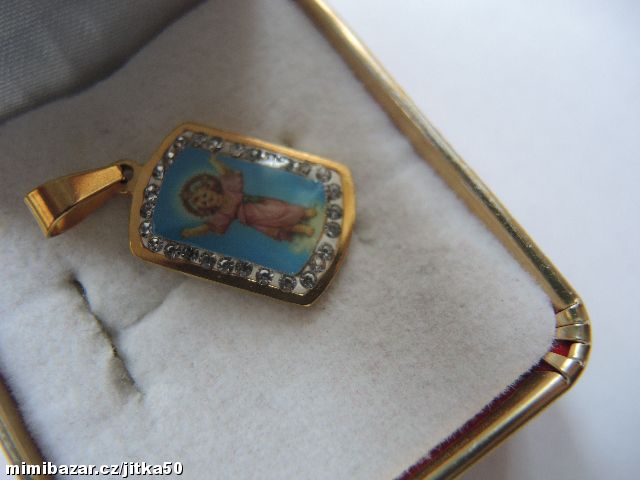 Zlacený přívěsek z chirurgické oceli SKLADEM