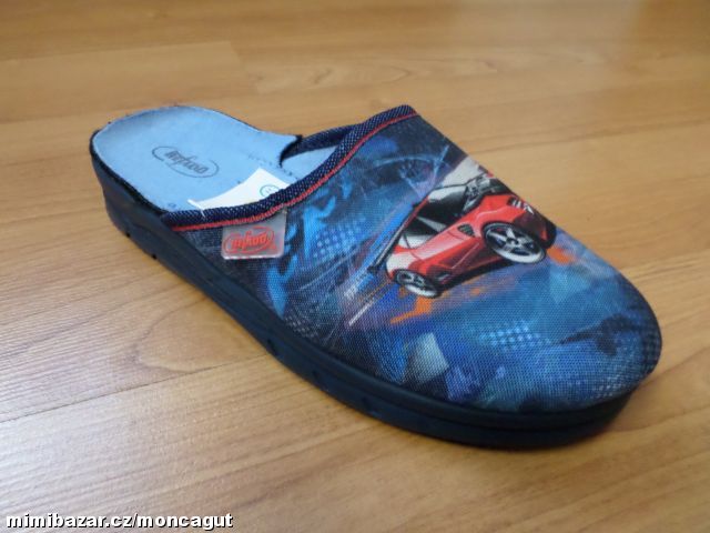 Pantofle chlapecké - auto