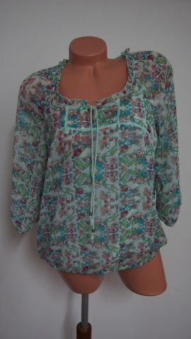 Květovaný top 2v1, pas do gumy M + S, v.40