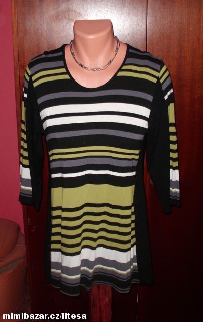 ATRAKTIVNÍ PROUŽKOVANÁ TUNIKA, vel. 44
