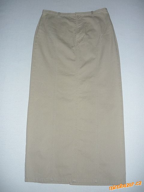 Riflová béžová sukně vel. 38
