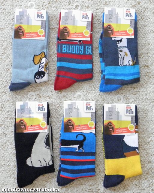 PONOŽKY ♠♠ Tajný život mazlíčků ♠♠ VELIKOST 27-30