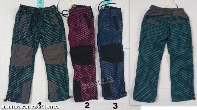 Outdoorové teplejší kalhoty 98-128