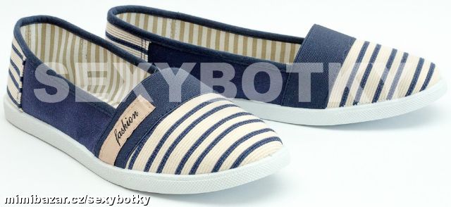 Modré Slip On tenisky vel. 36, 38, 40 - 4BARVY