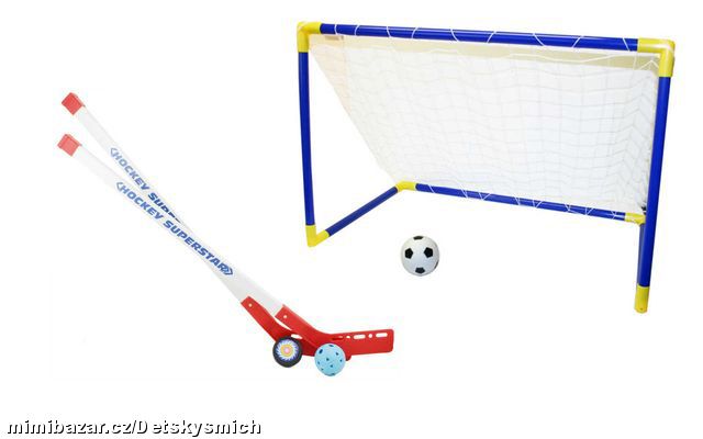 SADA skládací branka 90cm, hokejky, puk, míčky