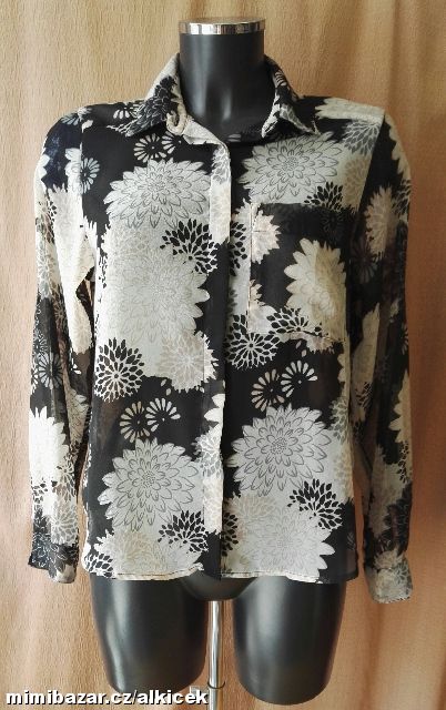 *KVĚTOVANÁ HALENKA KOŠILE H&M - VEL.36