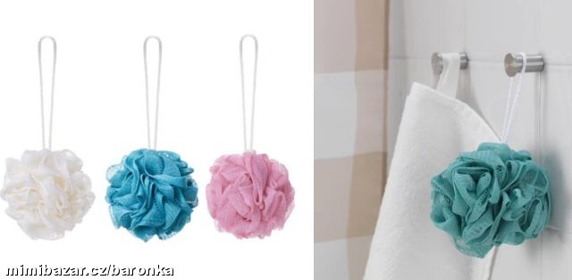 3 x mycí houba (růžová, modrá, bílá)