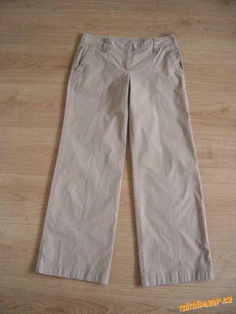 Béžové široké chino kalhoty Ann Taylor vel. 36/S