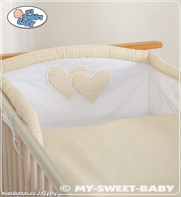 3D Srdíčka kostička ecru, 135x100cm, SKLADEM