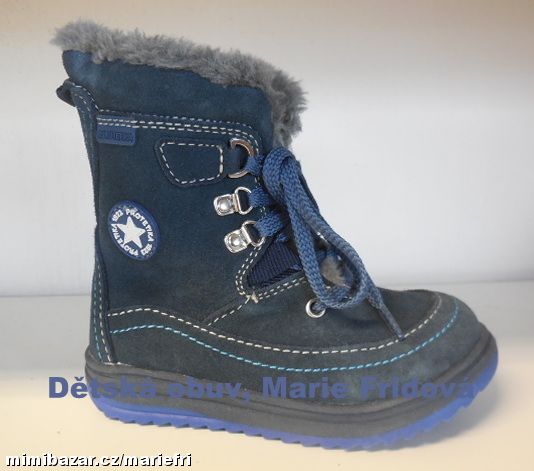 Zimní dětská obuv s kožíškem Protetika BORY navy