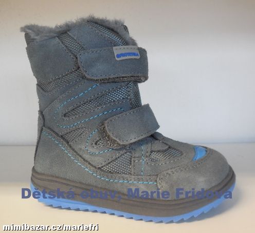 Zimní dětská obuv s kožíškem Protetika FARI blue