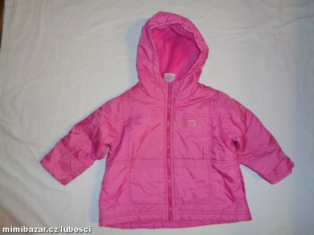 Luxusní lesklá růžová teploučká zimní bunda