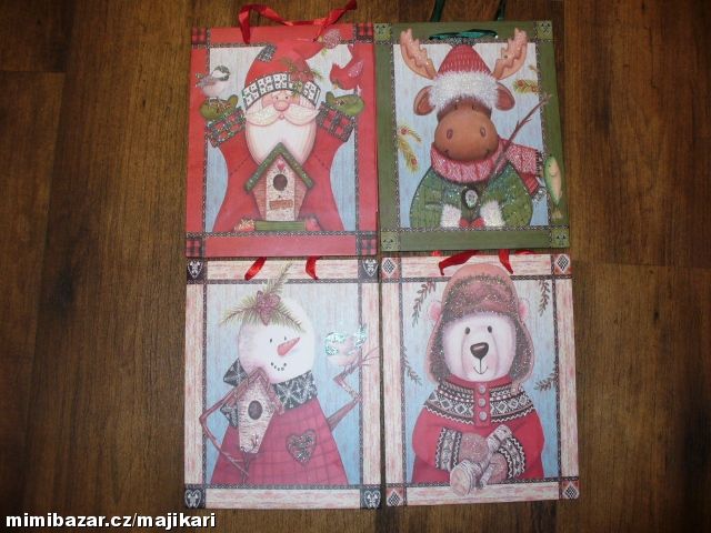 Dárková taška Vánoční 23cm - různé motivy