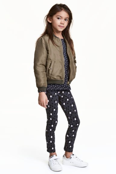 LEGÍNY zateplené PUNTÍKATÉ KALHOTY H&M V 4 - 5 L