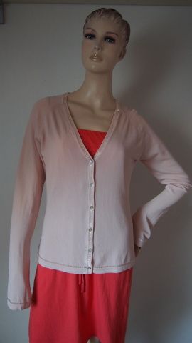 Starorůžový tenký svetřík s korálky, v. 40-42