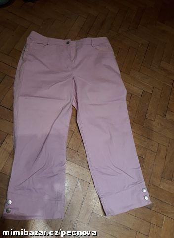 STARORŮŽOVÉ KALHOTY S KNOFLÍČKY DOLE